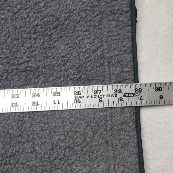 VINTAGE Patagonia Synchilla Large Gray Green Zip Retro Deep Pile Jacket USA 90s - Picture 8 of 12